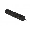 Lanberg PS0-05F-0300-BK jatkojohto 3 m 5 AC-pistorasia(a) Sisätila musta Lanberg PS0-05F-0300-BK jatkojohto 3 m 5 AC-pistorasia(a) Sisätila musta