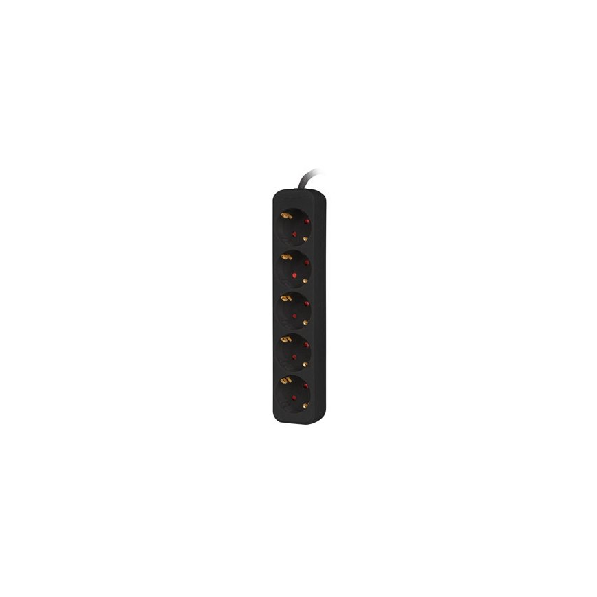Lanberg PS0-05F-0300-BK удлинитель 3 m 5 розетка(и) Для помещений Черный – 4