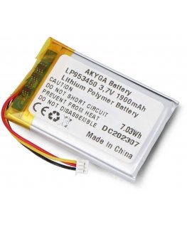 Akyga Li-Pol aku 1900mAh 1S 3.7V - 3 kontaktiga JST pistik - 50x34x9.5mm