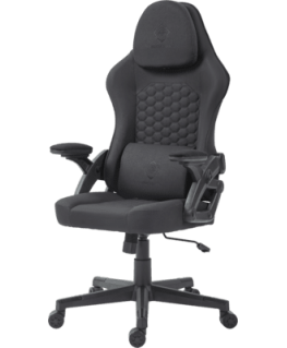 DC130 žaidimų kėdė DELTACO GAMING, juoda su minkštu lininiu audiniu / 4222376 / GAM-180