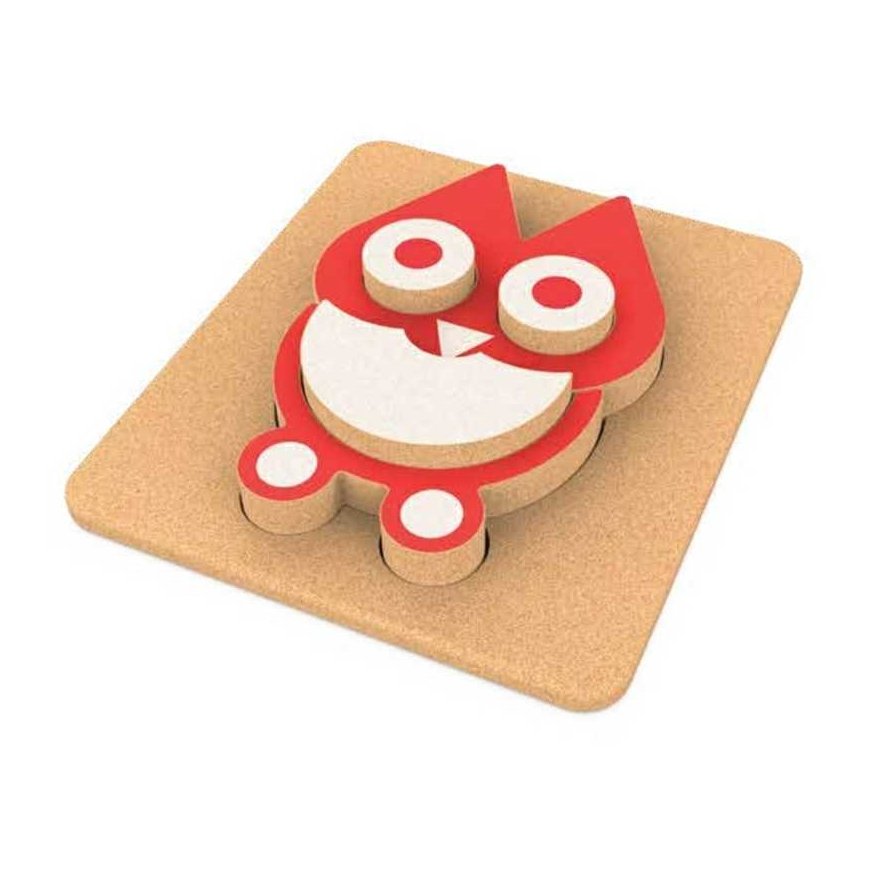 Elou Ecological Cork Blocks - Puzzle - 3D Owl