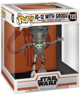 Funko POP figure Deluxe Star Wars The Mandalorian IG-12 with Grogu