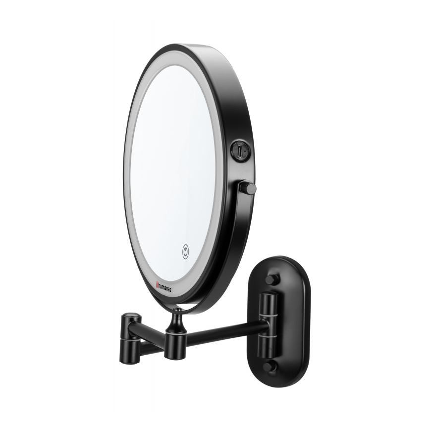 Humanas HS-BM01 vannitoa peegel LED-valgustusega - Must – 3