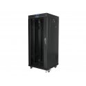 Lanberg free standing rack 19inch cabinet 27U 600x600 glass door LCD flat pack black Brīvi stāvošs p Lanberg free standing rack 19inch cabinet 27U 600x600 glass door LCD flat pack black Brīvi stāvošs p