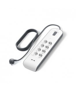 Belkin BSV804VF2M-V2 сетевой фильтр Серый, Белый 8 розетка(и)