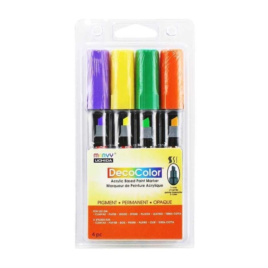 Akrillimaalit Marvy Decocolor Acrylic 315-4D, 4 kpl.
