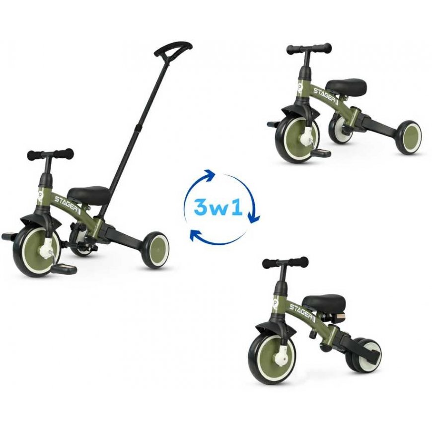 Qplay Triratis velosipēds Stager 3w1 Zaļš – 5