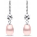 Brilio Silver Elegant silver earrings with pink pearls EA634WP Brilio Silver Elegant silver earrings with pink pearls EA634WP