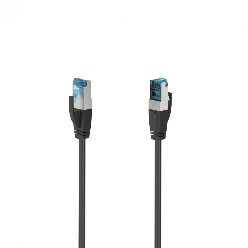 Hama 00200679 tinklo kabelis Juoda 0,5 m Cat6a S/FTP (S-STP)