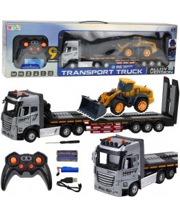 Lean Toys Kaugjuhtimisega RC veoauto ekskavaatori valgustuse ja helidega 1:24