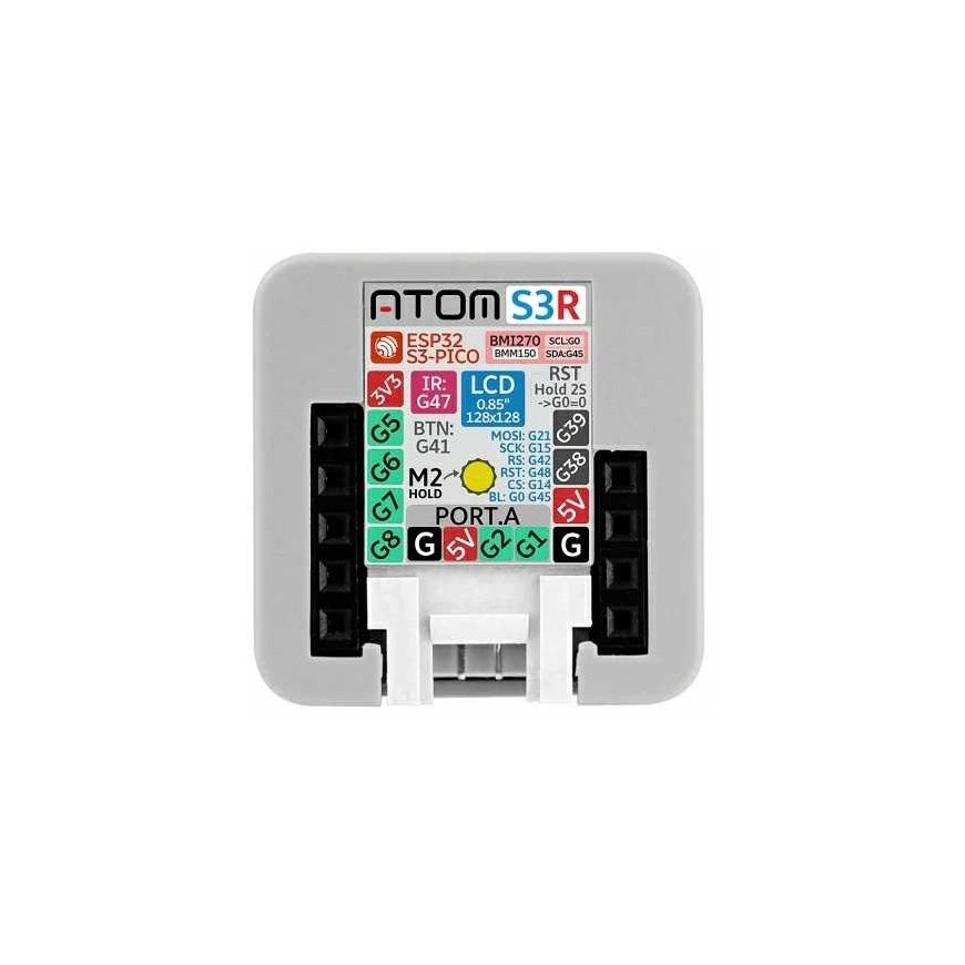 AtomS3R Dev Kit – 0.85 colio ekrano kūrimo modulis – M5Stack C126 – 5