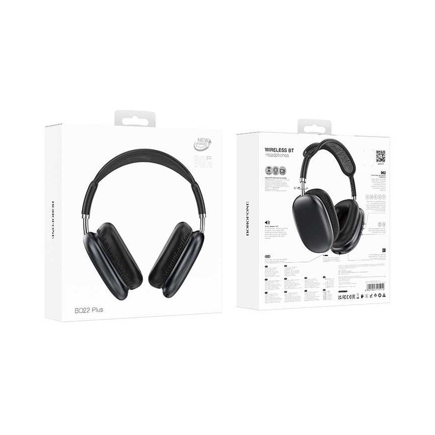 Borofone austiņas BO22 Plus Elegant bluetooth pelēkā krāsā – 5
