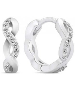 Brilio Silver Charming silver earrings with zirconia EA540W