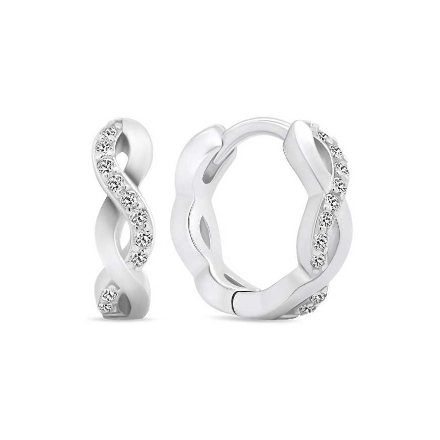 Brilio Silver Charming silver earrings with zirconia EA540W