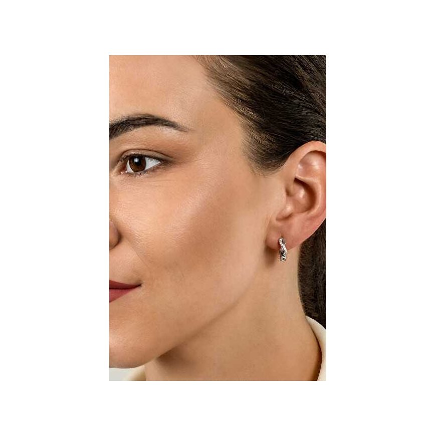 Brilio Silver Charming silver earrings with zirconia EA540W – 3