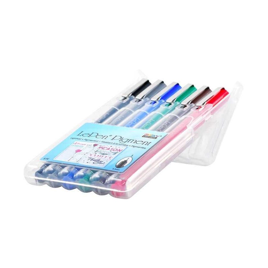 MARVY stiilne pliiats õhukese otsaga 4900-6A "Le Pen Pigment" Pastel, 6tk. – 4