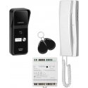 Orno ENIR, intercom set for one family, 2-wire, DIN rail power supply, with remote control reader, white Orno ENIR, intercom set for one family, 2-wire, DIN rail power supply, with remote control reader, white