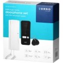Orno ENIR, intercom set for one family, 2-wire, DIN rail power supply, with remote control reader, white Orno ENIR, intercom set for one family, 2-wire, DIN rail power supply, with remote control reader, white