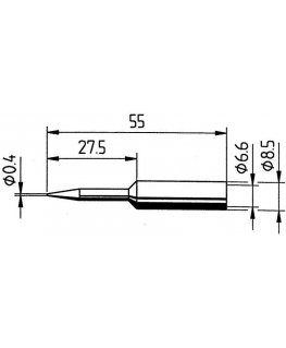 Antgalis ERSADUR, pailgintas 0.4mm/0.016in, lituokliui ERSA