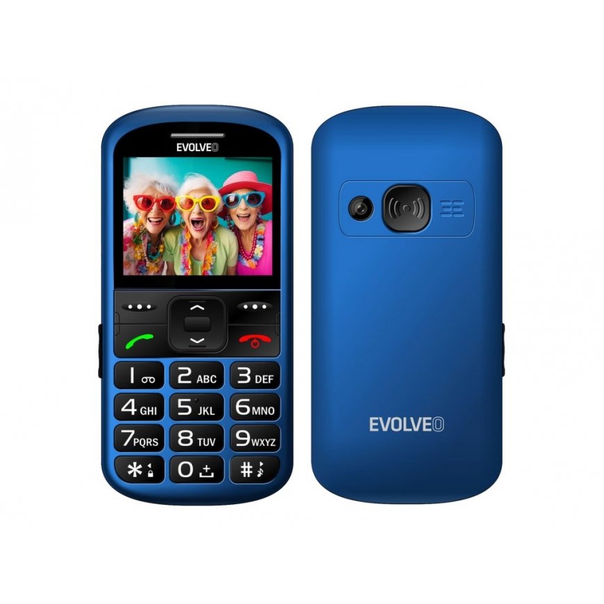 EVOLVEO EasyPhone XS, mobiiltelefon eakatele, sinine