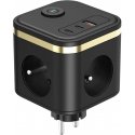Viking Viking tinklo adapteris Y33, 3x 230 V, 1x USB-A, 2x USB-C, ON/OFF mygtukas, juodas Viking Viking tinklo adapteris Y33, 3x 230 V, 1x USB-A, 2x USB-C, ON/OFF mygtukas, juodas