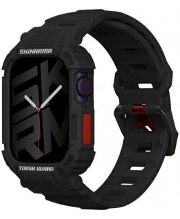 Skinarma ranneke + kotelo Mecha 2in1 Apple Watch 45/44mm musta väri