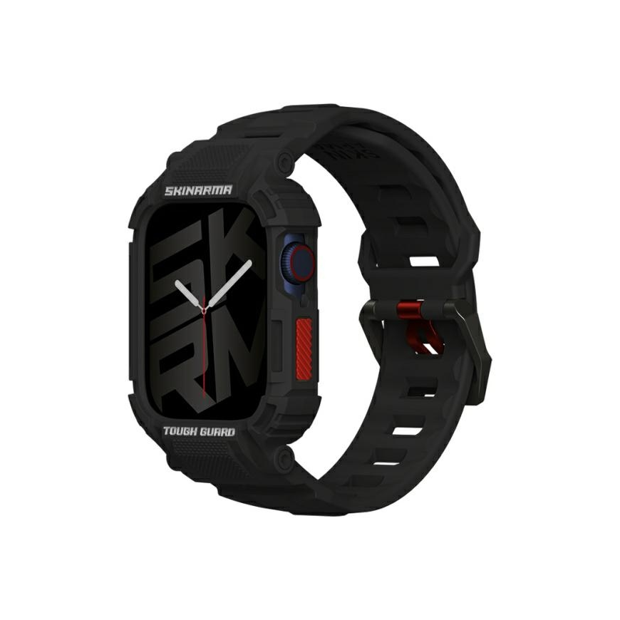 Skinarma ranneke + kotelo Mecha 2in1 Apple Watch 45/44mm musta väri – 2