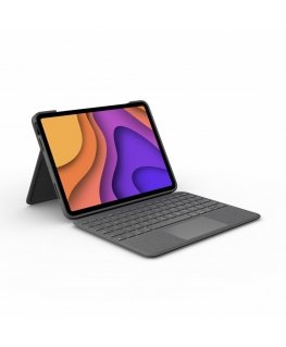 Logitech Folio Touch QWERTZ Saksa Smart Connector Harmaa