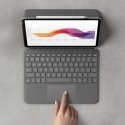 Logitech Folio Touch QWERTZ Немецкий Smart Connector Серый