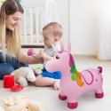 WOOPIE Guminis guminis hyppylelu Yksisarvinen Vaaleanpunainen + pumppu WOOPIE Guminis guminis hyppylelu Yksisarvinen Vaaleanpunainen + pumppu