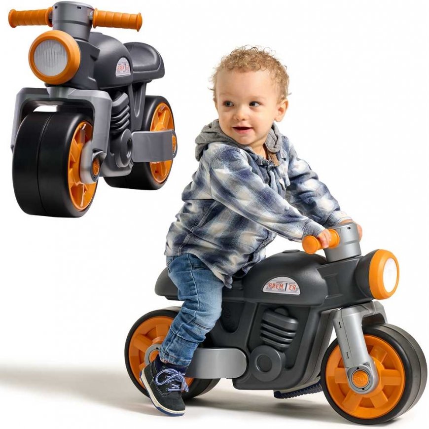FALK Running stroller with quiet wheels and engine 'Premium Retro' Black 12 months+ – 3