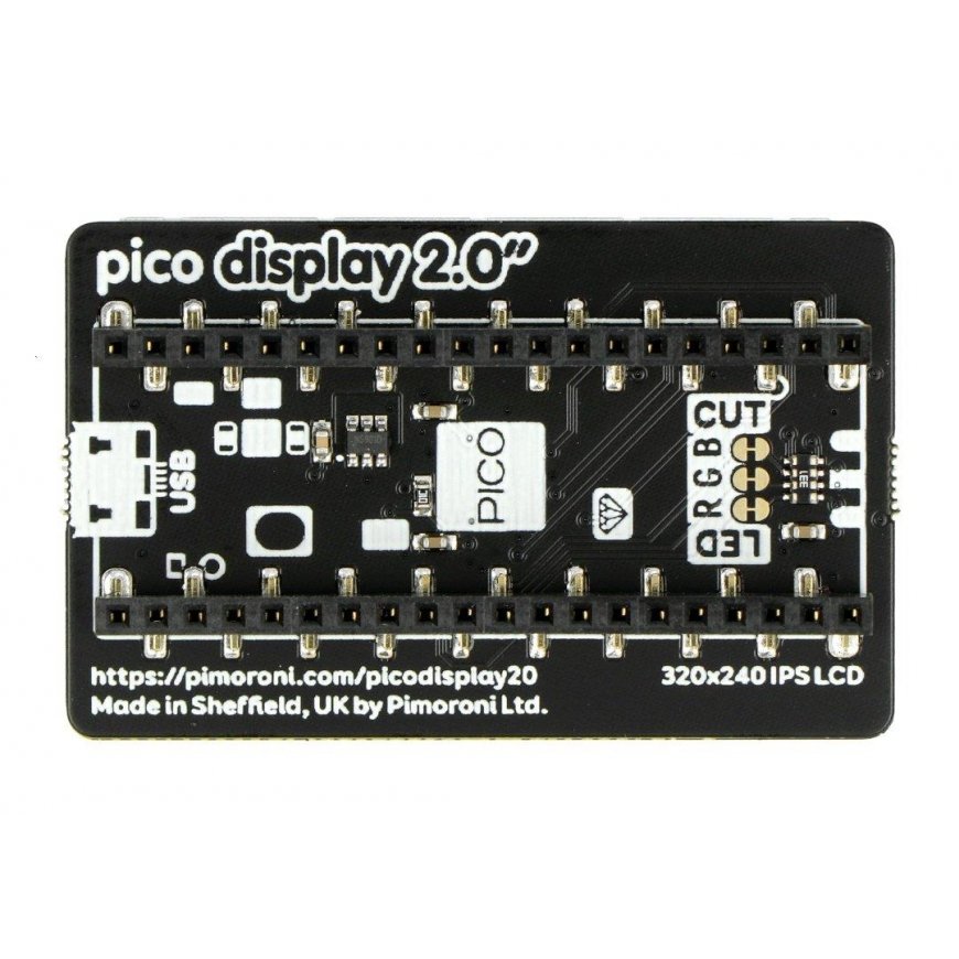Pico Screen Pack 2.0 - IPS LCD 2” 320x240px screen, designed for Raspberry Pi Pico - PiMoroni PIM850 – 3