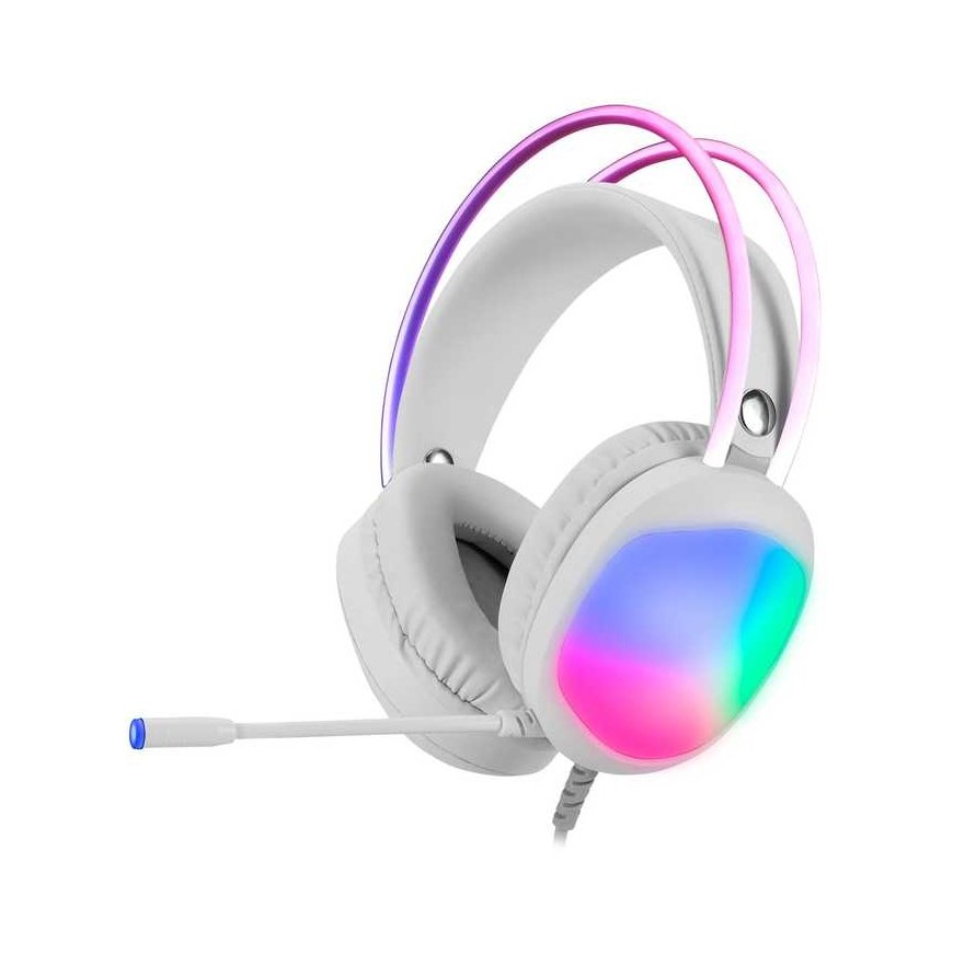 MARVO HG8959 Lumi 40 RGB Vadu spēļu austiņas | USB | 3.5 mm | Baltas – 5
