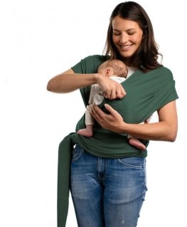 Boba Nosida Chusta, skirta nešti vaiką BOBA Wrap Organic - buteliuko žalia