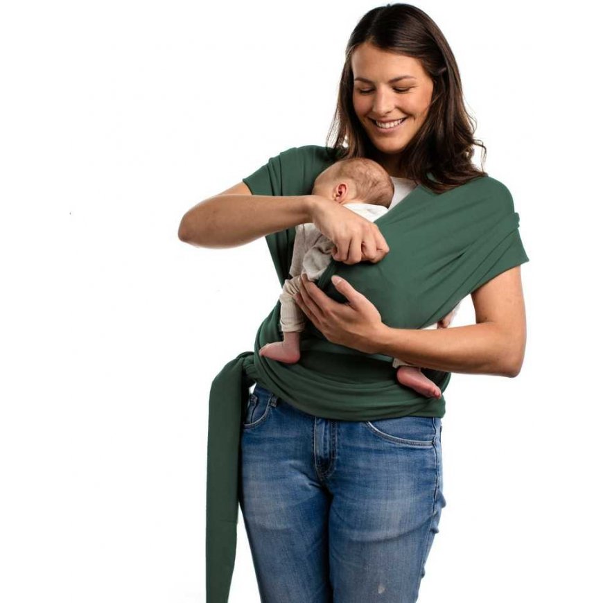 Boba Nosida Chusta vauvan kantamiseen BOBA Wrap Organic - pullon vihreä