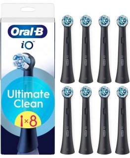 Oral B - Oral-B iO Sarjan Ultimate Clean Mustat Vaihtopäät - Mustat - 8 kappaletta