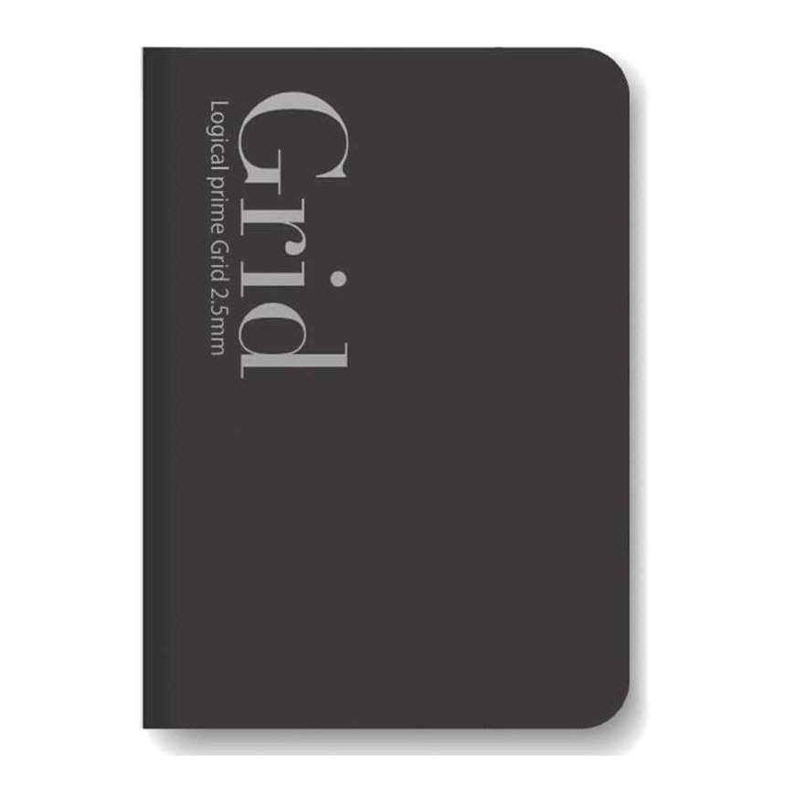 Notebook "Logical Prime Grid" B6, with 2.5 mm squares | color: black NB601-14