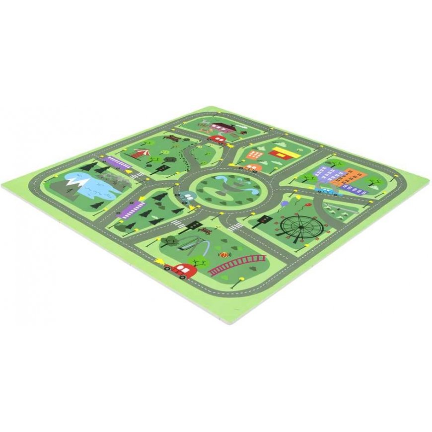 Achoka Mokomasis grindų kilimėlis 90x90 Storo putplashto tõttu 9 tk. Humbi City tänavad Linnalised teed – 5