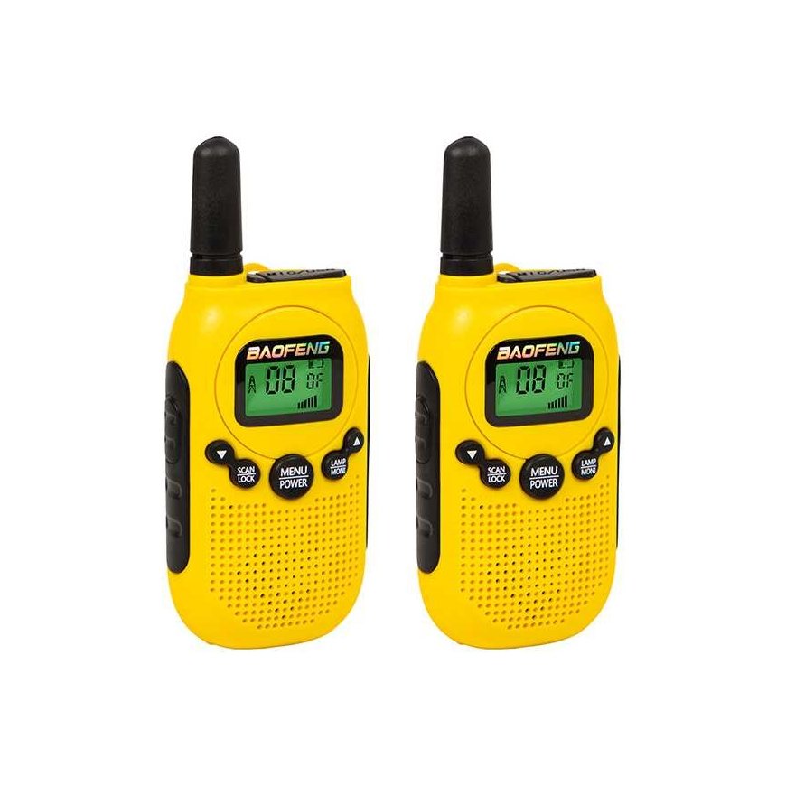 Blow Pūt PMR raadio BF-T6 2W 2tk kollane BAOFENG