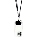 Universal phone strap Hello Kitty Patch & Kitty Head Charm in black color Universal phone strap Hello Kitty Patch & Kitty Head Charm in black color