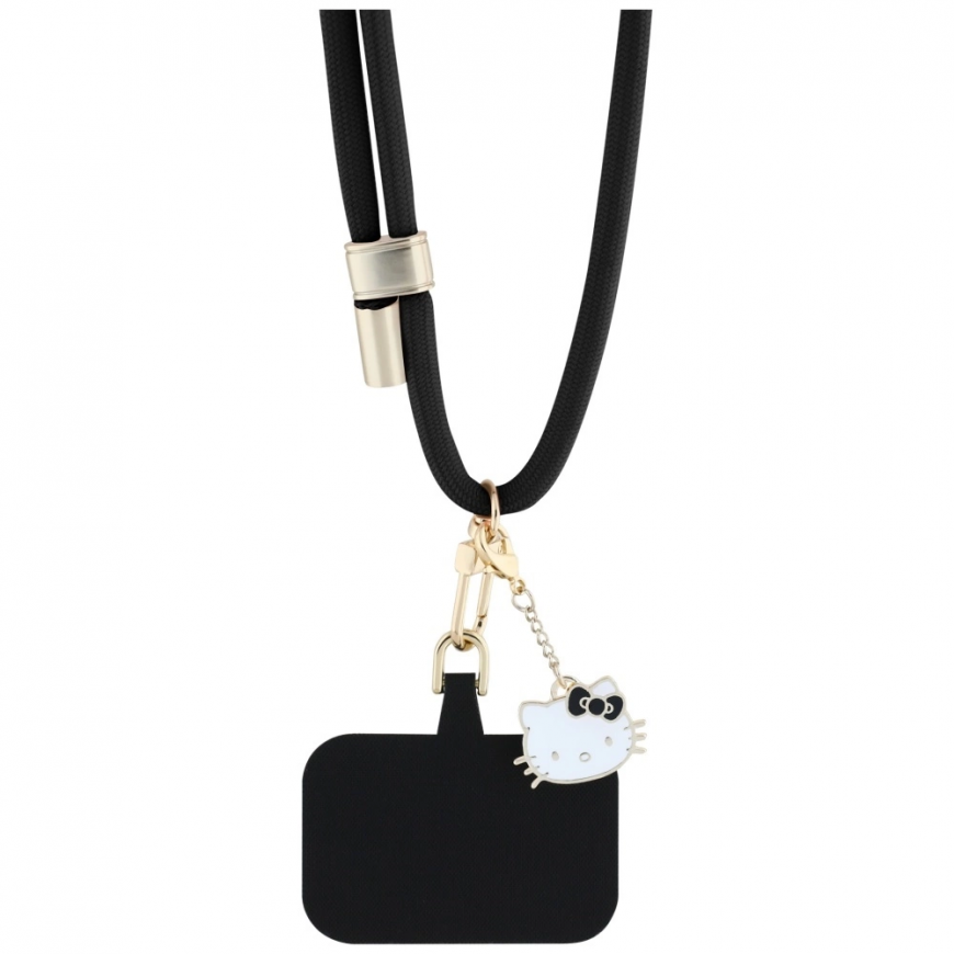 Universaalne kaelarihm telefonile Hello Kitty Patch & Kitty Head Charm musta värvi – 4