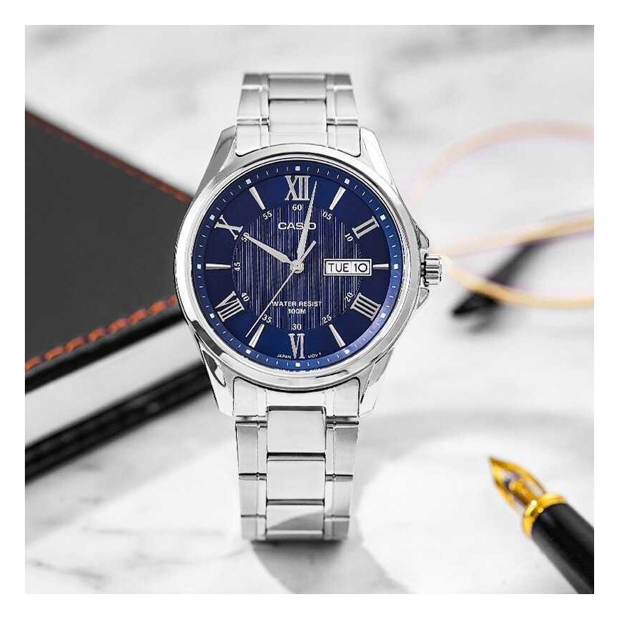 Мужские часы CASIO MTP-1384D-2A + КОРОБКА – 2