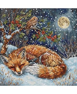 Letistitch Krustdūriena izšūšanas komplekts "Frosted Dreams" 26x26cm SLETIL9938