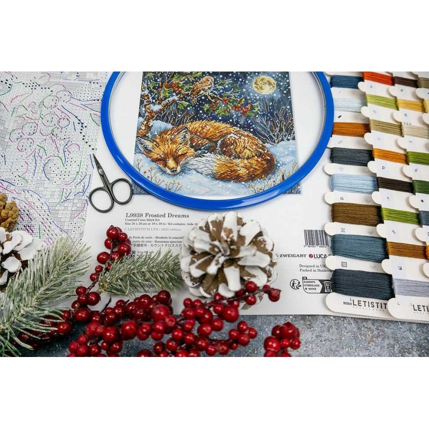 Letistitch Cross Stitch Kit "Frosted Dreams" 26x26cm SLETIL9938 – 3