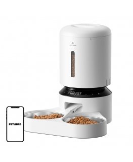 Petlibro Granary maisto dozatorius su dviguba dubeniu 5L (baltas)