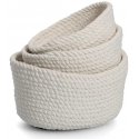 Zeller Set of cotton baskets in various sizes, 3 pcs. Zeller Set of cotton baskets in various sizes, 3 pcs.