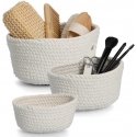 Zeller Set of cotton baskets in various sizes, 3 pcs. Zeller Set of cotton baskets in various sizes, 3 pcs.