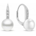 Brilio Silver Charming sidabrinis papuošalų rinkinys su perlais SET291W (auskarai, pakabukas)