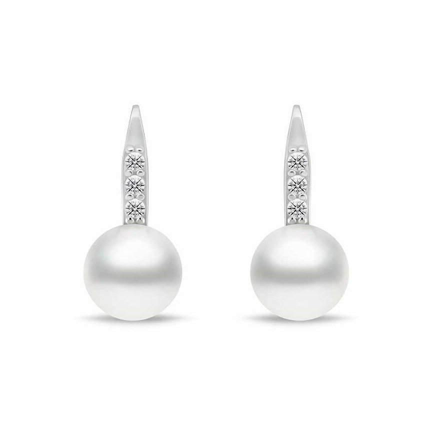 Brilio Silver Charming silver jewelry set with pearls SET291W (earrings, pendant) – 3