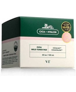 Vt Cosmetics Cica Mild Toneris Pad (60 vnt) - Raminantys veido tamponai - 130 ml